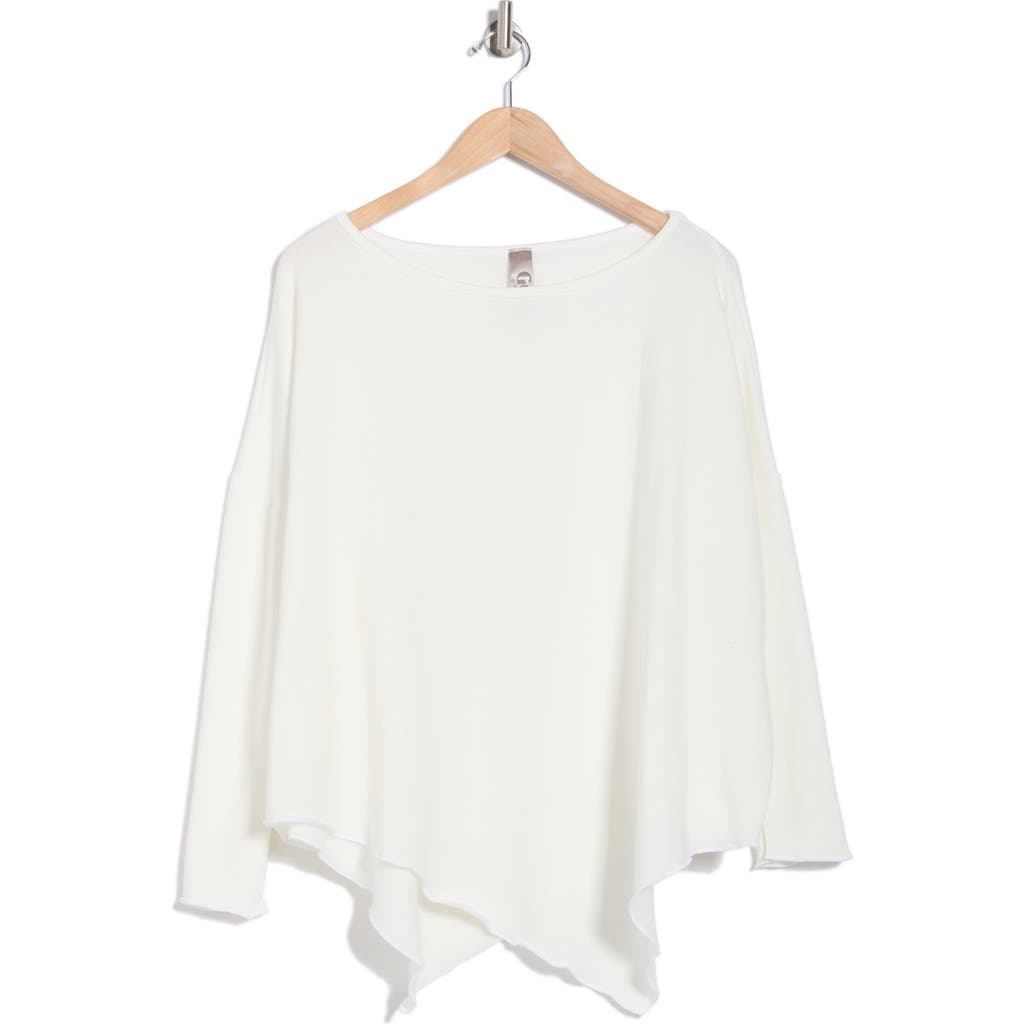 Go Couture Asymmetric Hem Sweater In Ivory