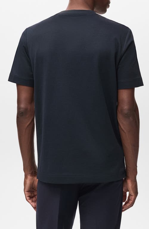 Mango Regular Fit Medium Weight Cotton T-shirt In Blue