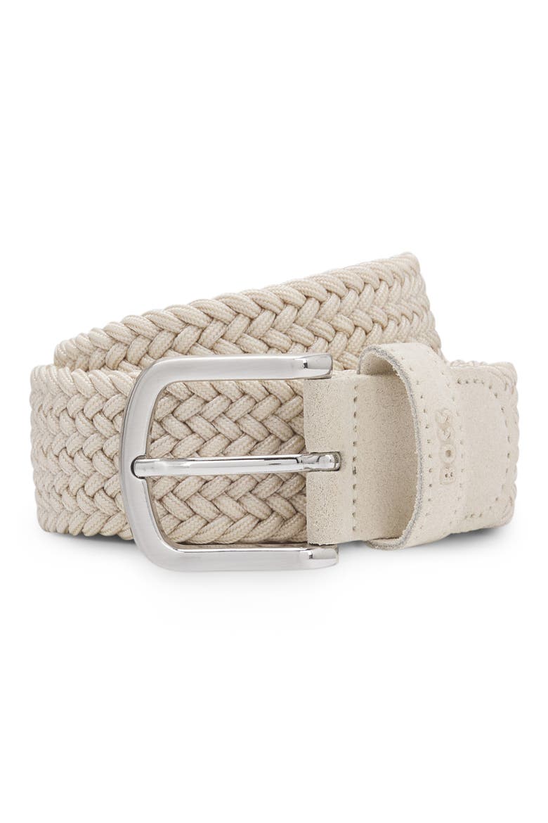 Sash Woven Elastic Belt, Main, color, OPEN BEIGE
