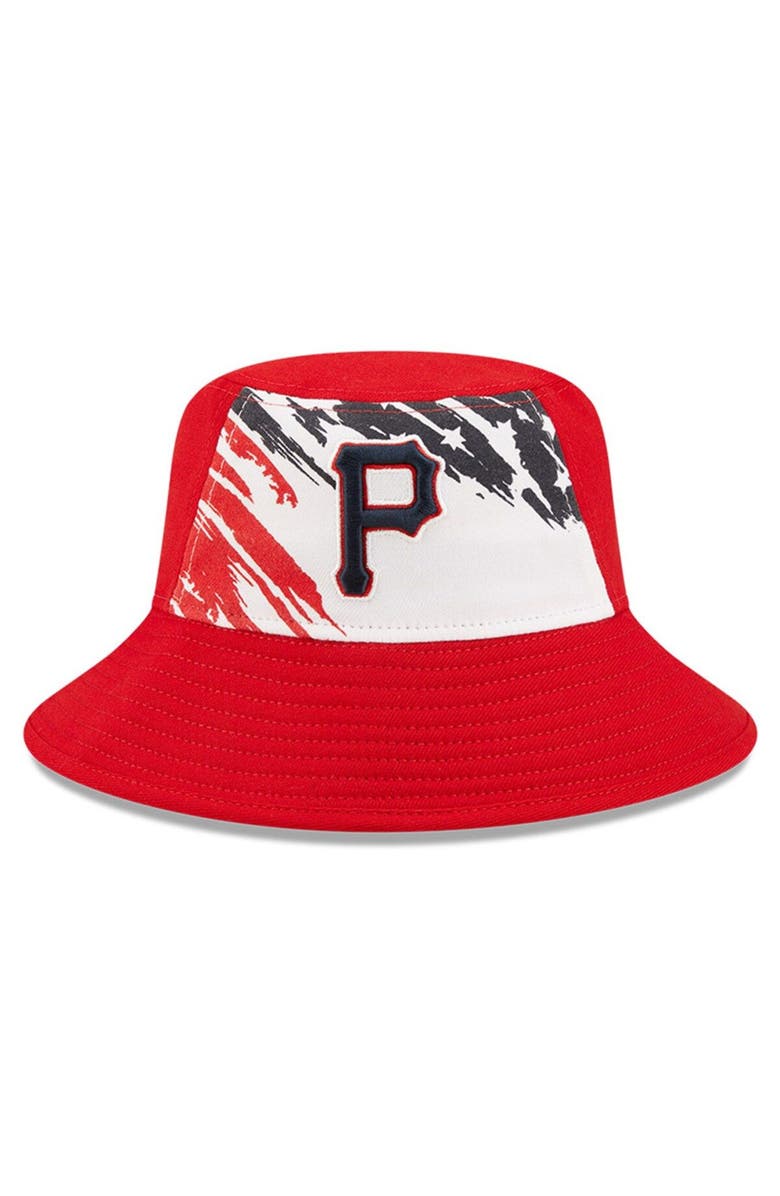 New Era Men's New Era Red Pittsburgh Pirates 2022 4th of July Bucket Hat, Alternate, color, Red