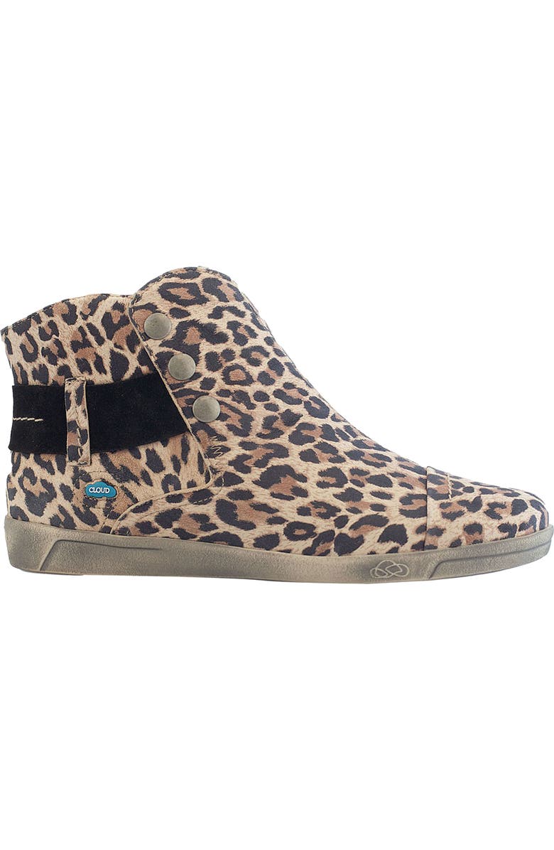 CLOUD Faux Fur Lined Leopard Print Boot, Alternate, color,