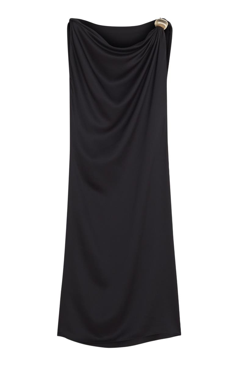 Lanvin ARPÈGE RING DRAPED SILK DRESS, Alternate, color, 