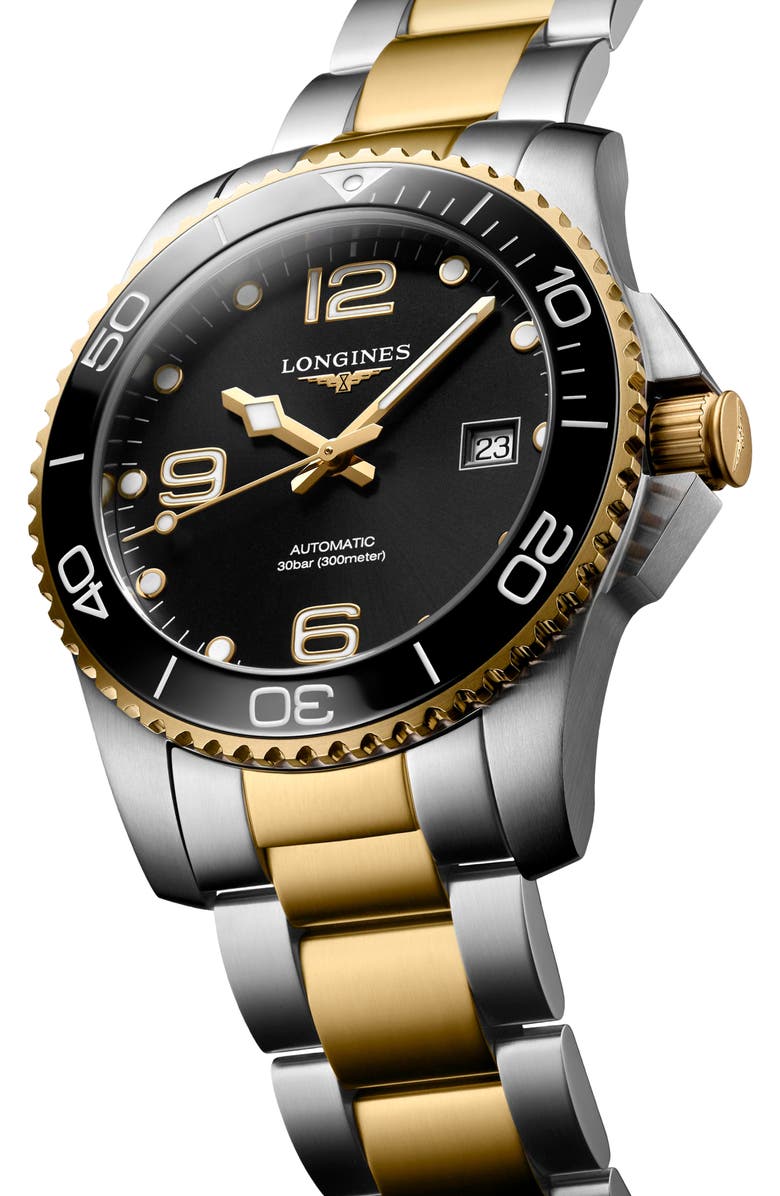 Longines HydroConquest Automatic Bracelet Watch, 41mm, Alternate, color, Black