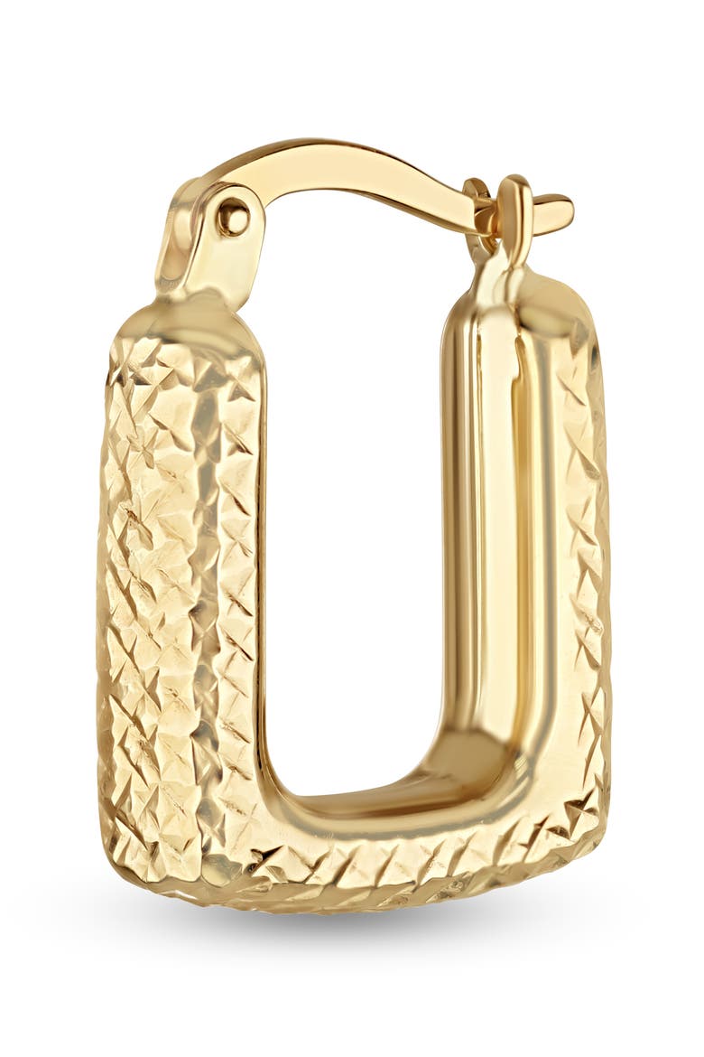 14K Gold Textured Hoop Earrings, Alternate, color, 14K YELLOW GOLD