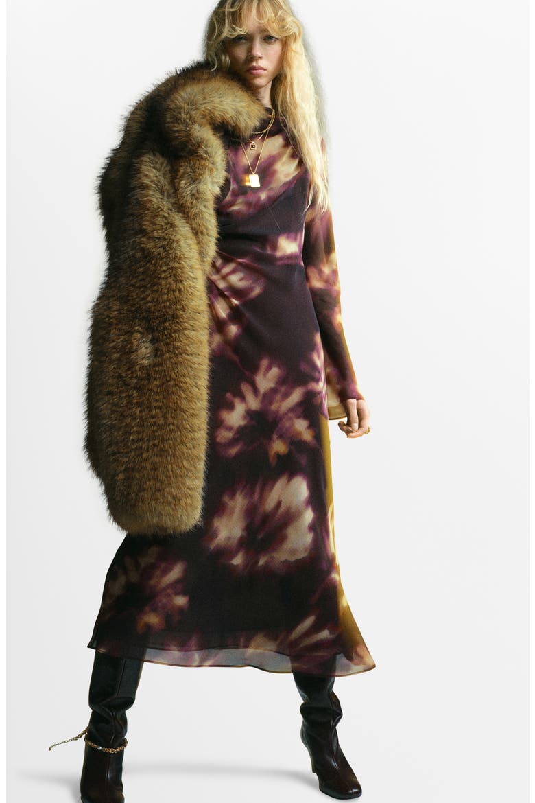 Long Sleeve Maxi Dress, Alternate, color, BURGUNDY