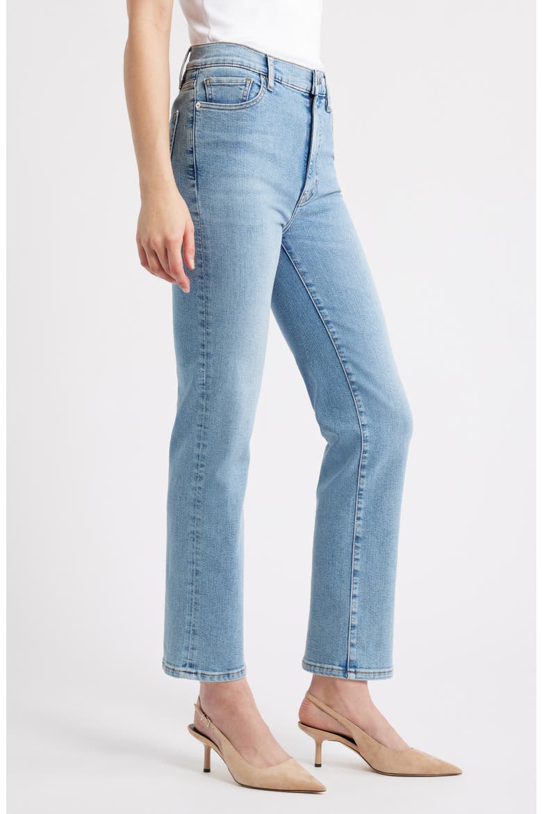 Le Sleek High Waist Ankle Straight Leg Jeans, Alternate, color, RIPPLE