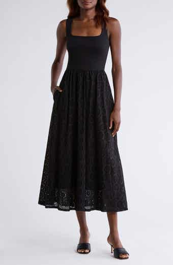 Morel Eyelet Sleeveless Maxi Sundress