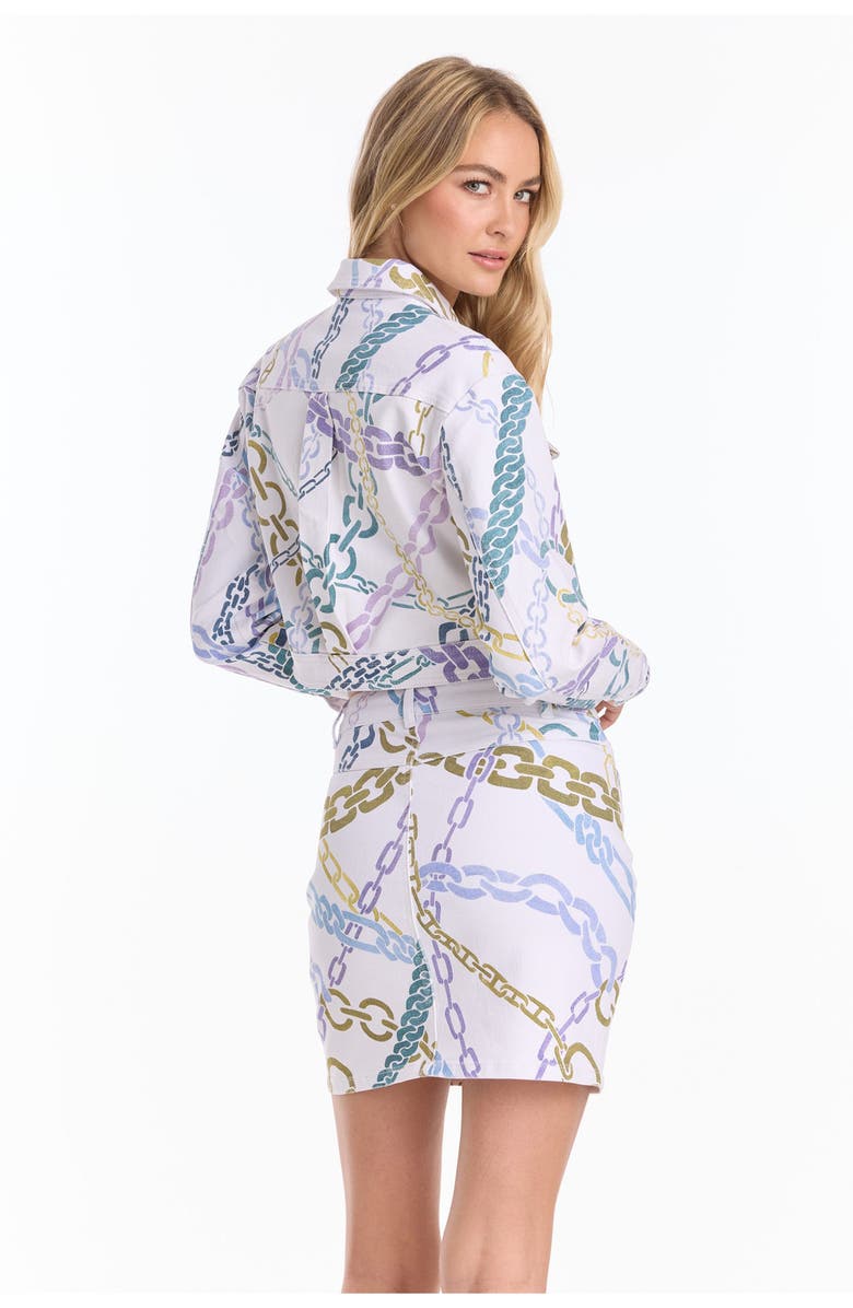 The Noli Shop Monaco Denim Jacket, Alternate, color, Chain Print