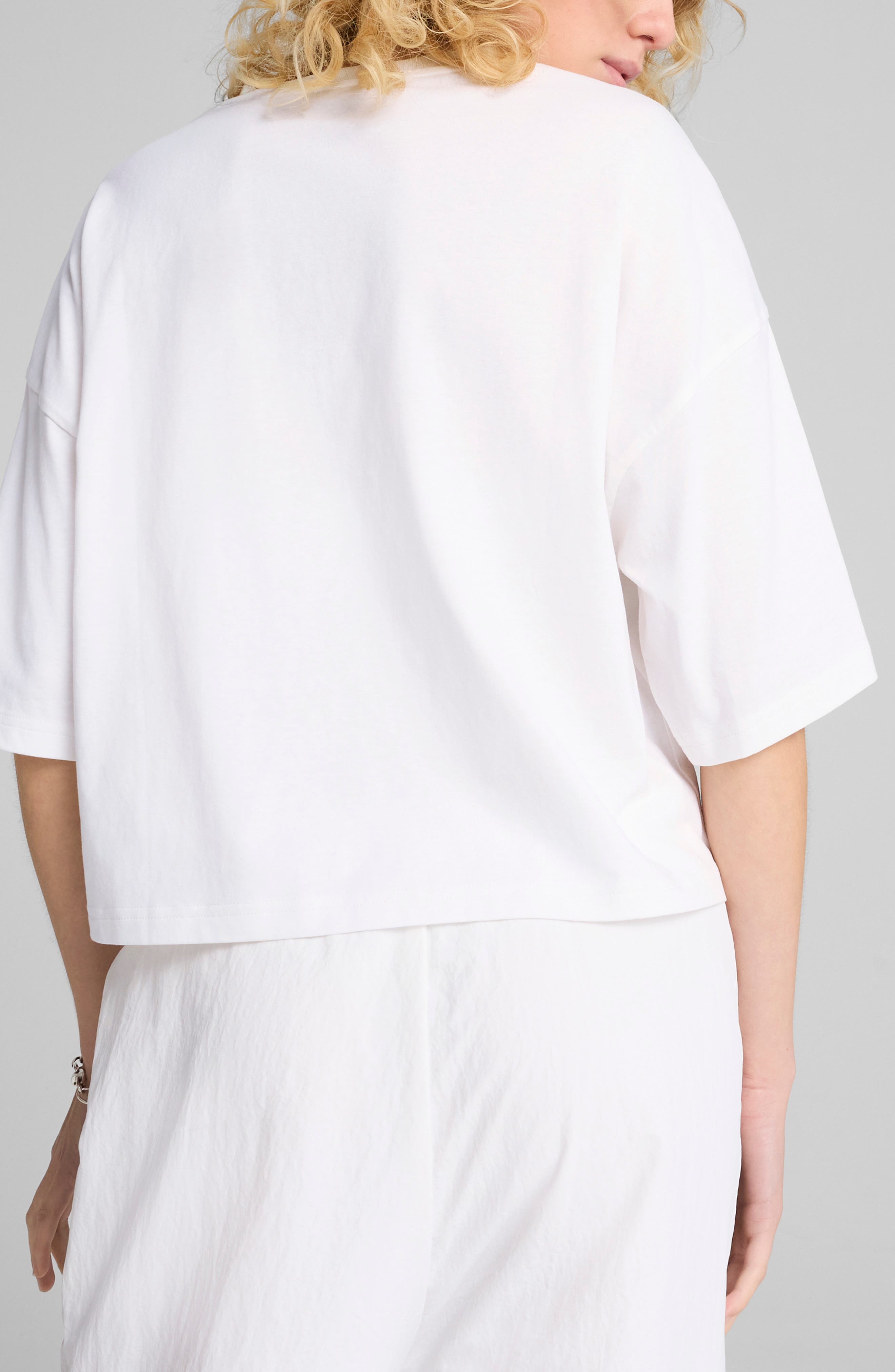 Oversize Crop Cotton T-Shirt - image 2