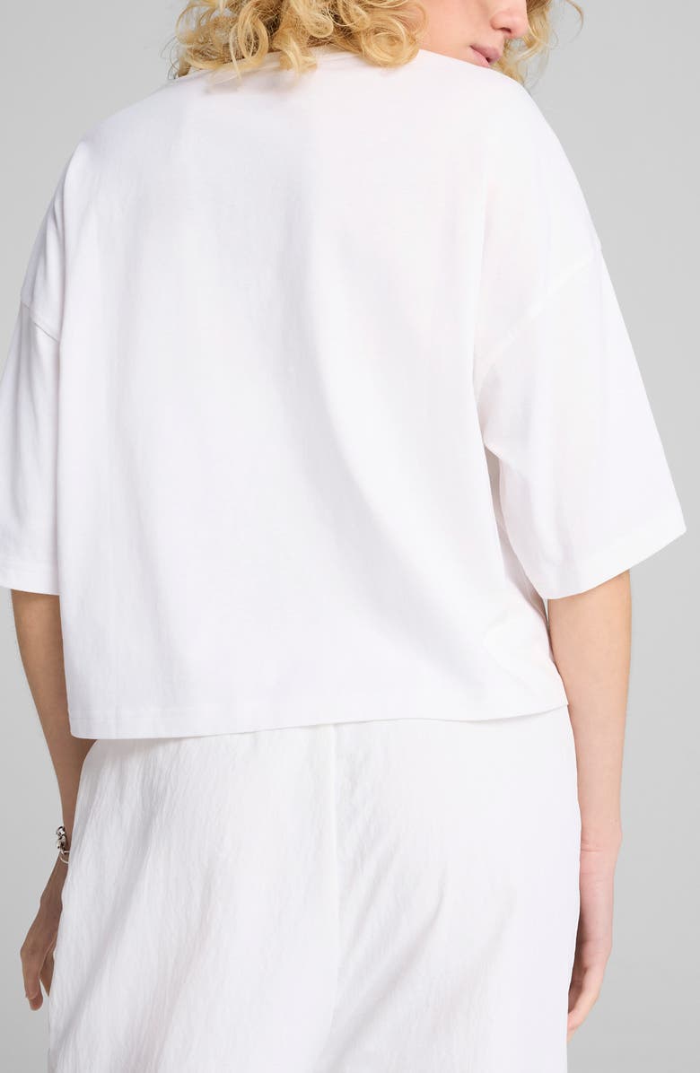 PUMA Oversize Crop Cotton T-Shirt, Alternate, color, Puma White