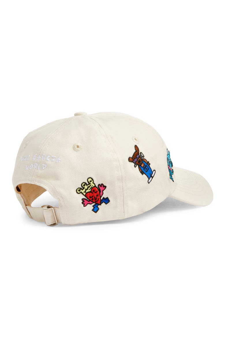 Good World Embroidered Adjustable Baseball Cap, Alternate, color, CREAM