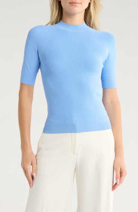 Theory Short Sleeve Rib Sweater