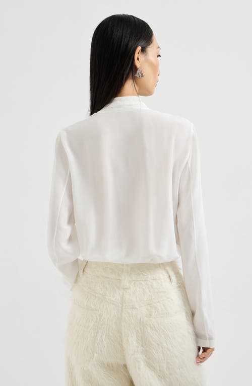 Brunello Cucinelli Women Silk Body Shirt In White