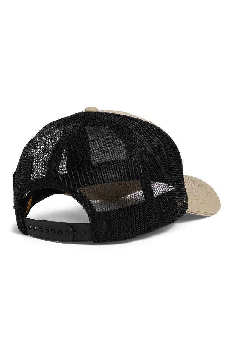 Logo Embroidered Trucker Hat, Alternate, color, KHAKI