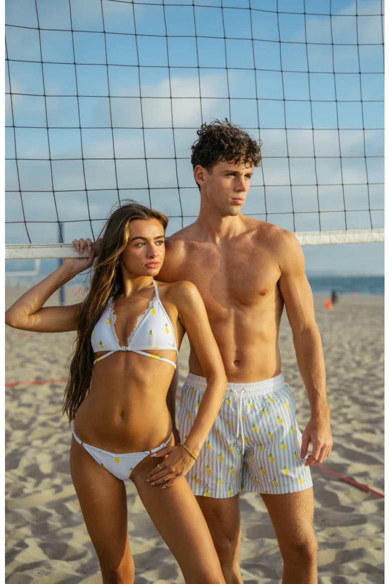 Jesse Swim Shorts, Alternate, color, Blue Lemon