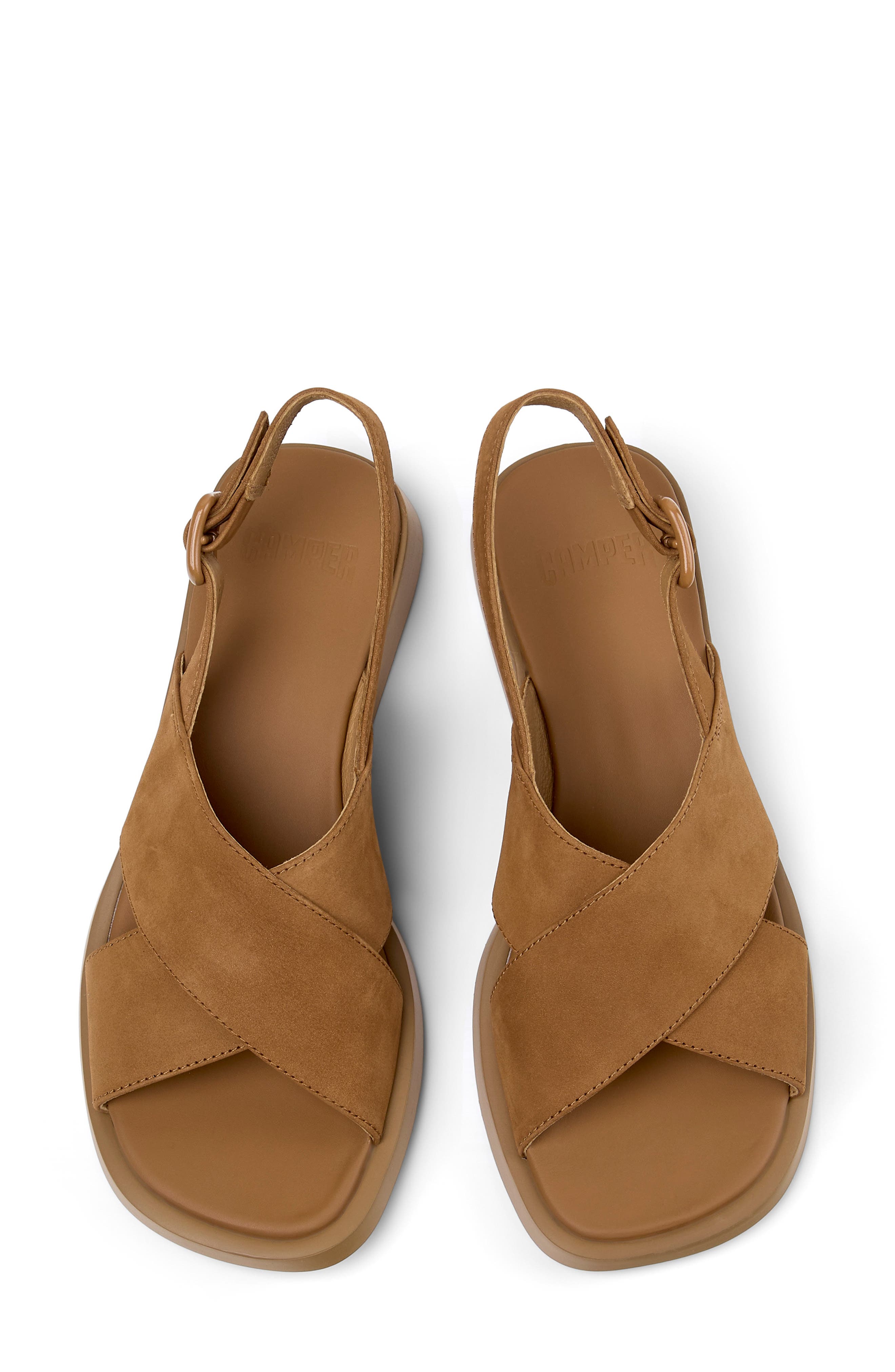 Camper Dana X-Strap Sandal, Alternate, color, Medium Brown