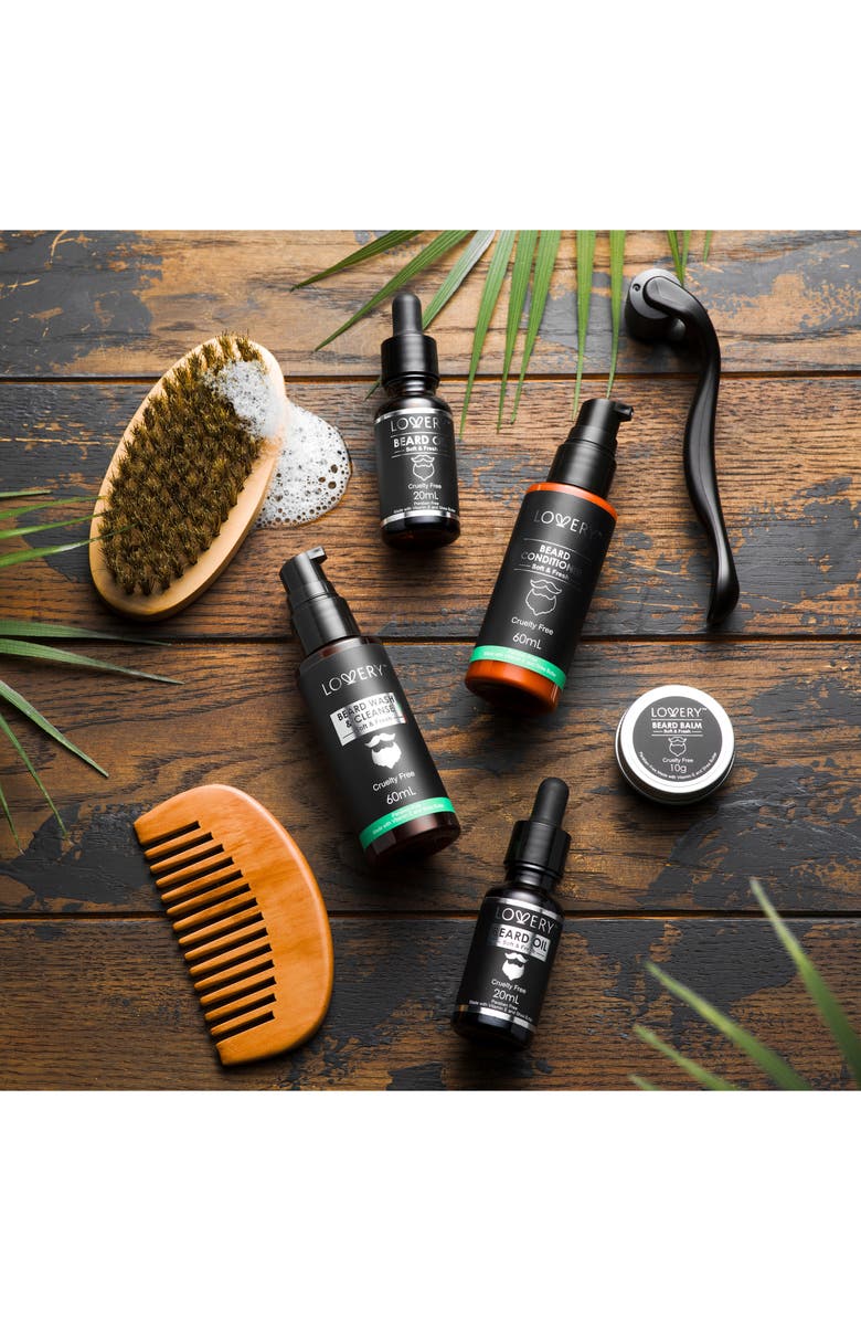 Lovery Men's 12-Piece Beard Grooming and Growth Kit, Alternate, color, Black / Brown