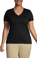 Lands' End Relaxed Supima Cotton V-Neck T-Shirt