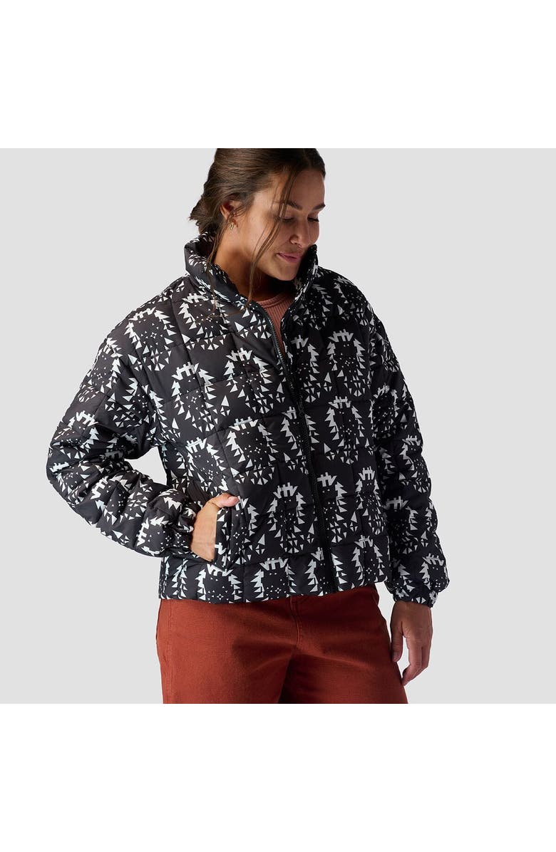 Stoic Printed Quilted Puffer - Women
s, Main, color, Midnight Navy Nordic Print