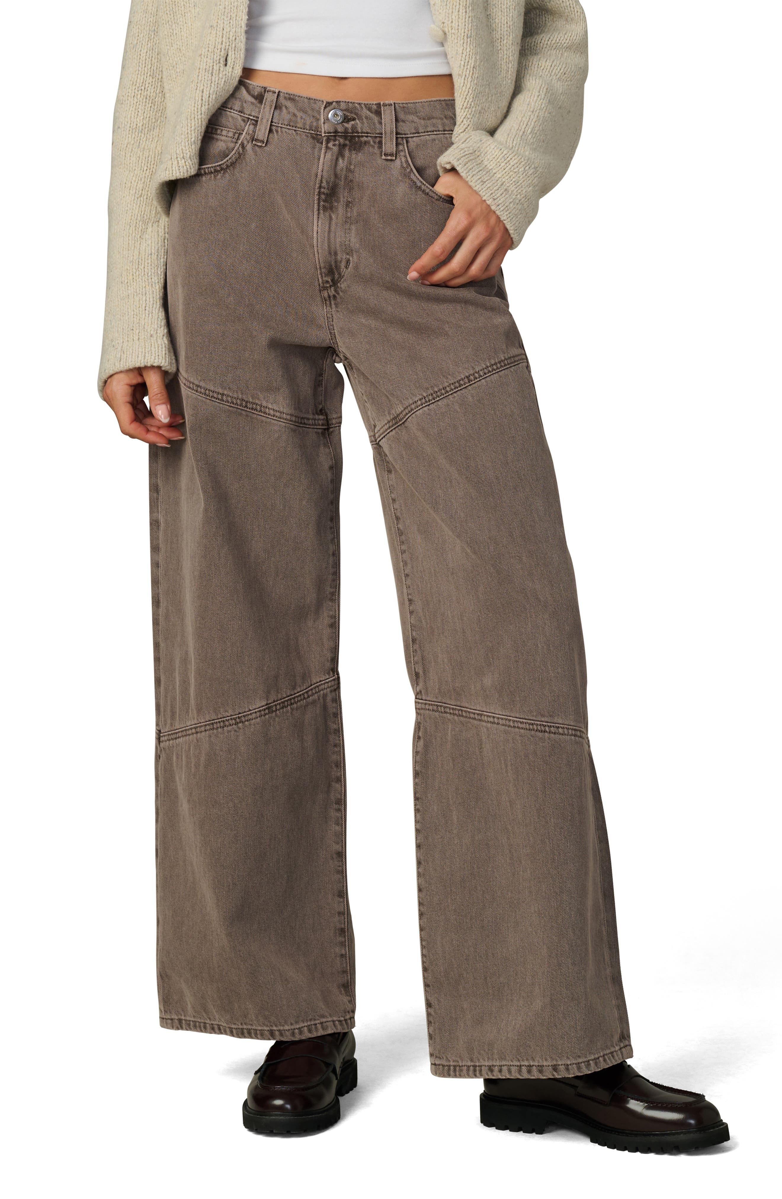 Joe's The Harlowe Seamed High Waist Wide Leg Jeans
