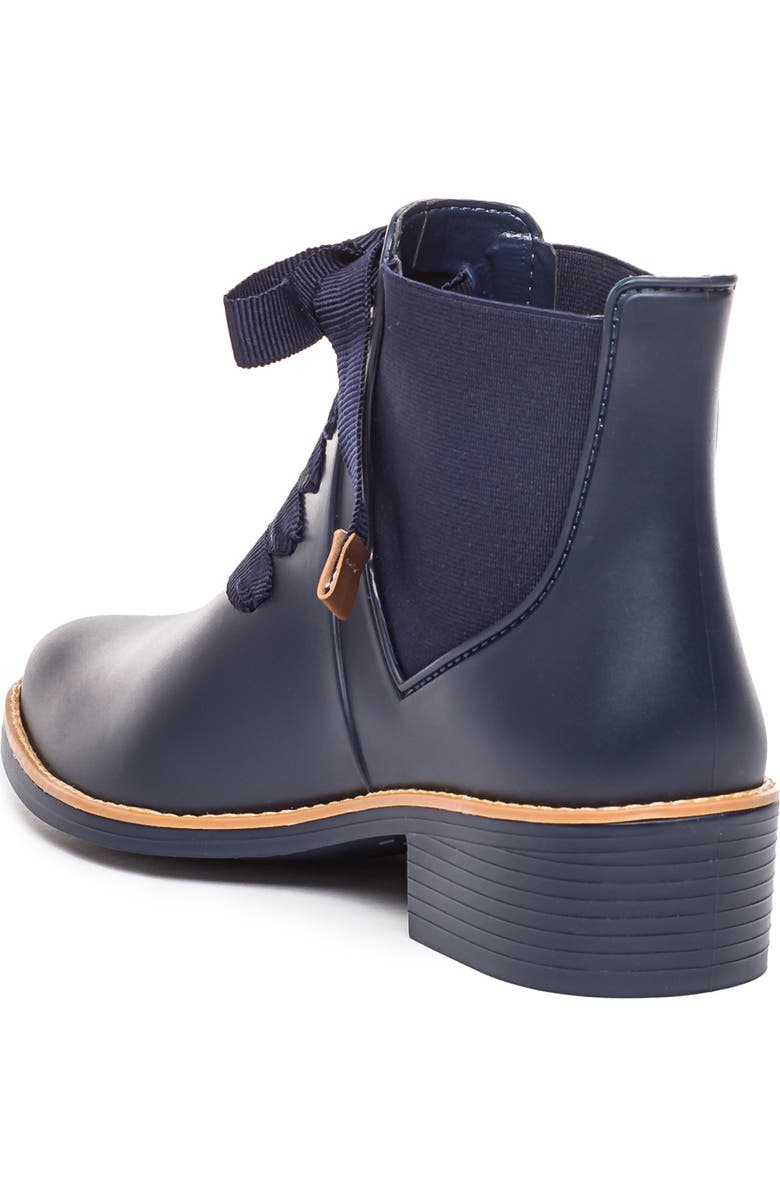 Bernardo Footwear Bernardo Lacey Short Waterproof Rain Boot, Alternate, color, Navy Pvc