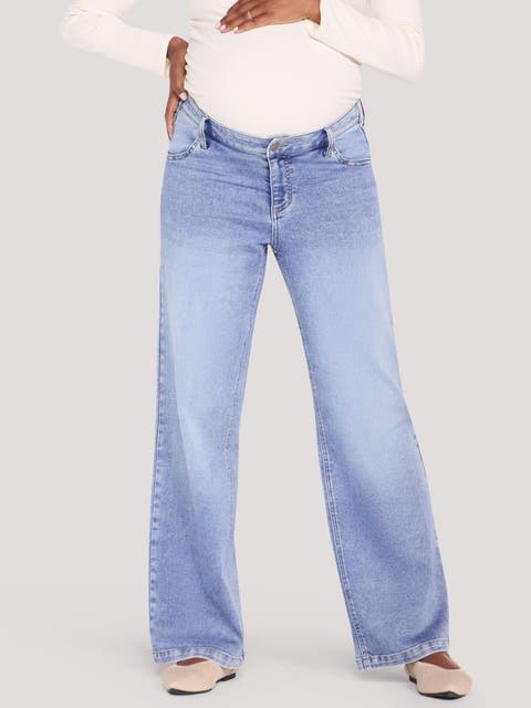 Under the Belly Straight Leg Knit Denim