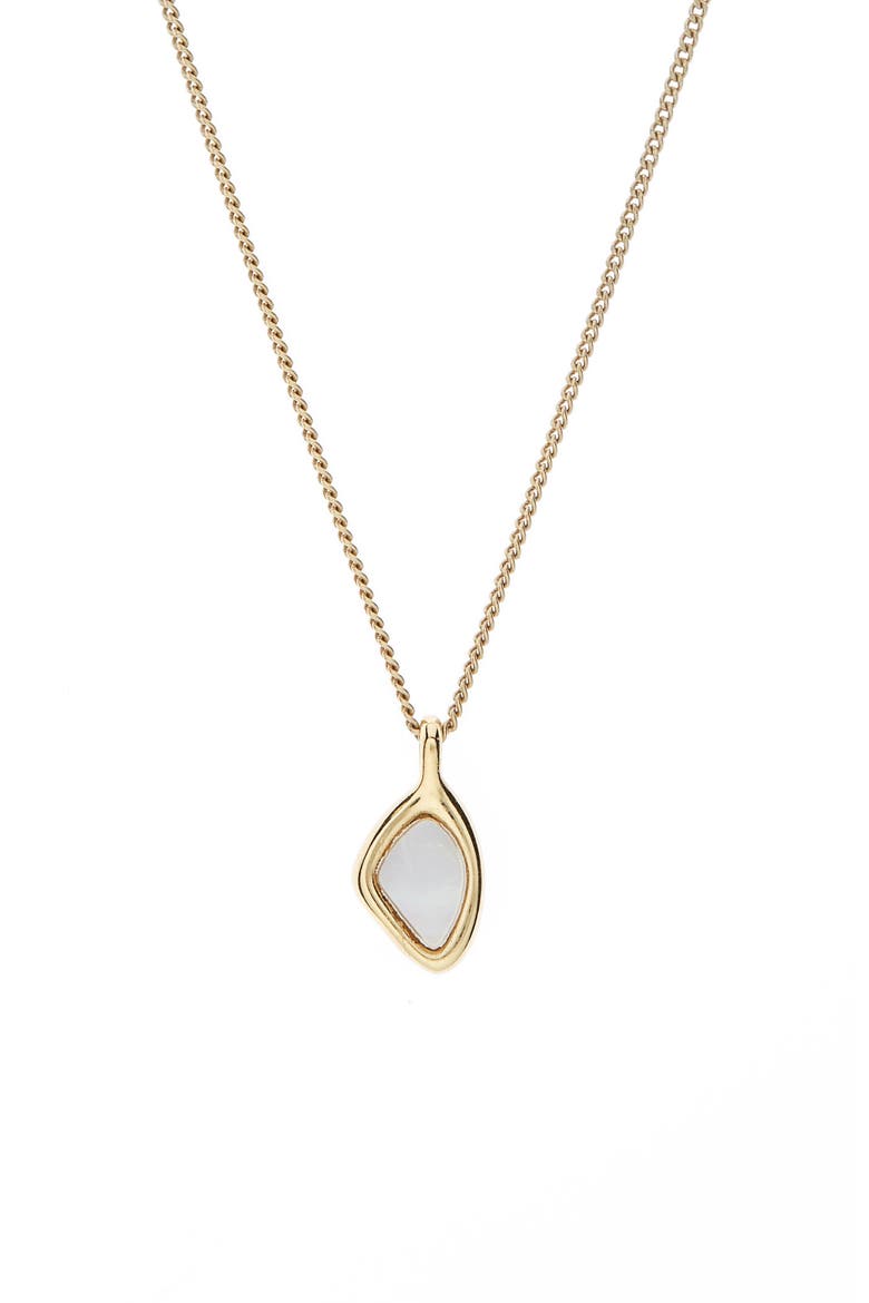 Cala Mother-of-Pearl Pendant Necklace, Alternate, color, HIGH POLISH GOLD