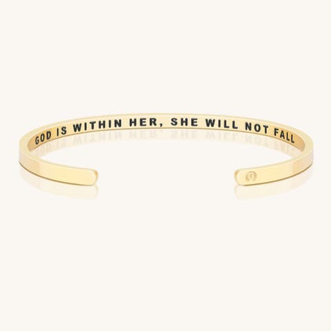 God Is Within Her, She Will Not Fall bracelet