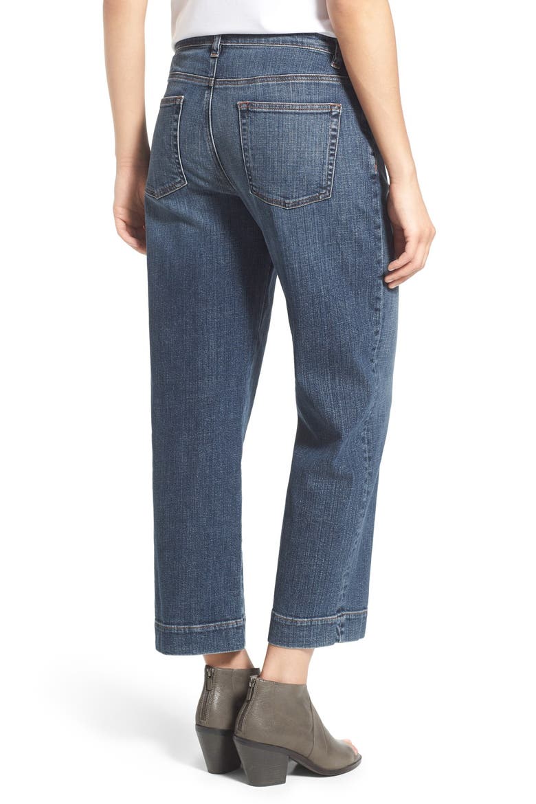 Stretch Crop Straight Leg Jeans, Alternate, color, MAGIN