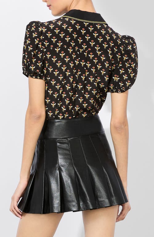 Alice And Olivia Willa Blouse In Queen Bee