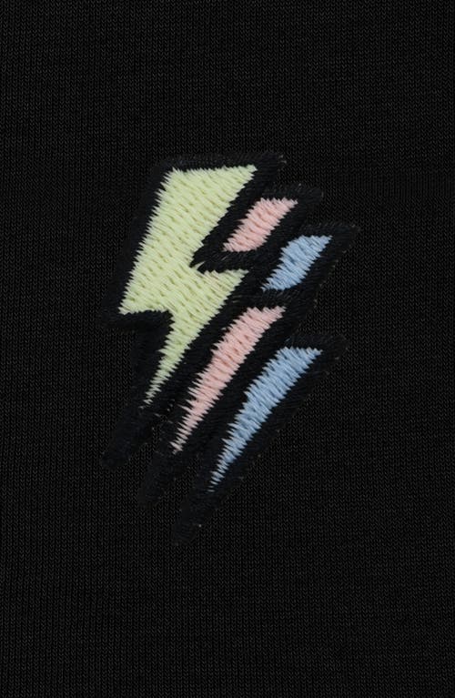 Dalix Lightning Bolt Zip Hoodie In Black