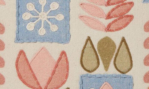 Roselli Trading Company Scandinavia Fun Embroidered Accent Pillow In Ivory Multi