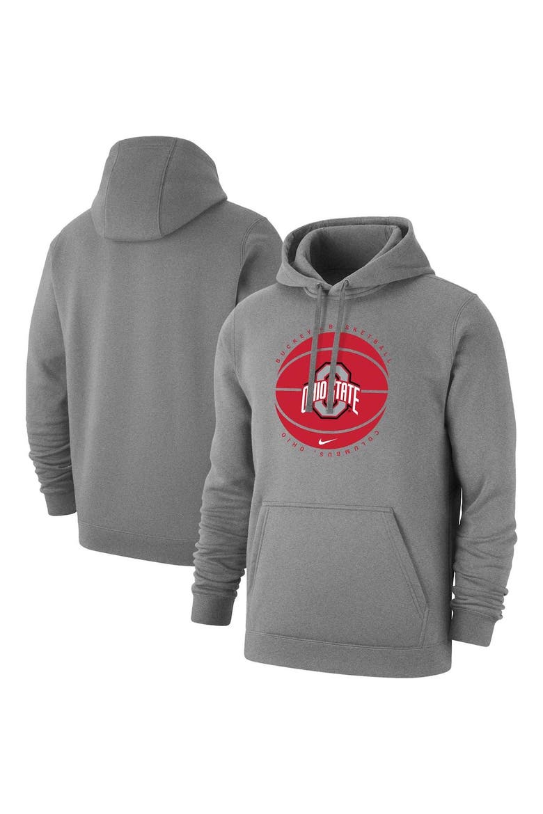 Men's Nike Gray Ohio State Buckeyes Basketball Pullover Hoodie, Alternate, color, Gray