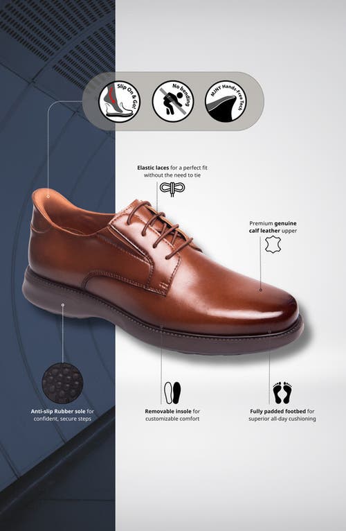 Marc Joseph New York North Street Hands Free Technology Leather Dress Oxford In Burgundy