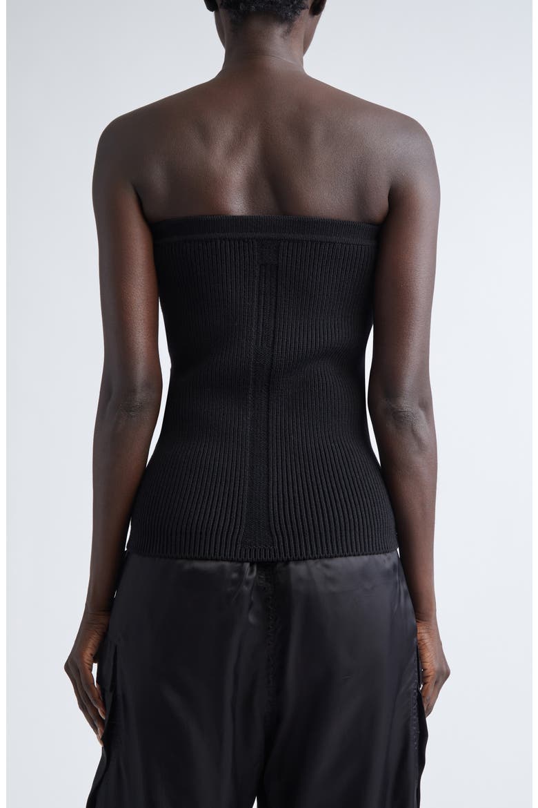 Rib Virgin Wool Blend Tube Top, Alternate, color, BLACK