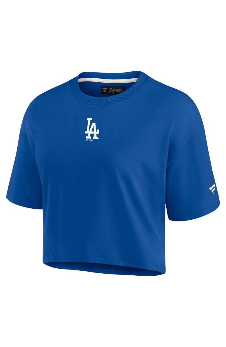 Fanatics Signature Women's Fanatics Signature Royal Los Angeles Dodgers Elements Super Soft Boxy Cropped T-Shirt, Alternate, color, 