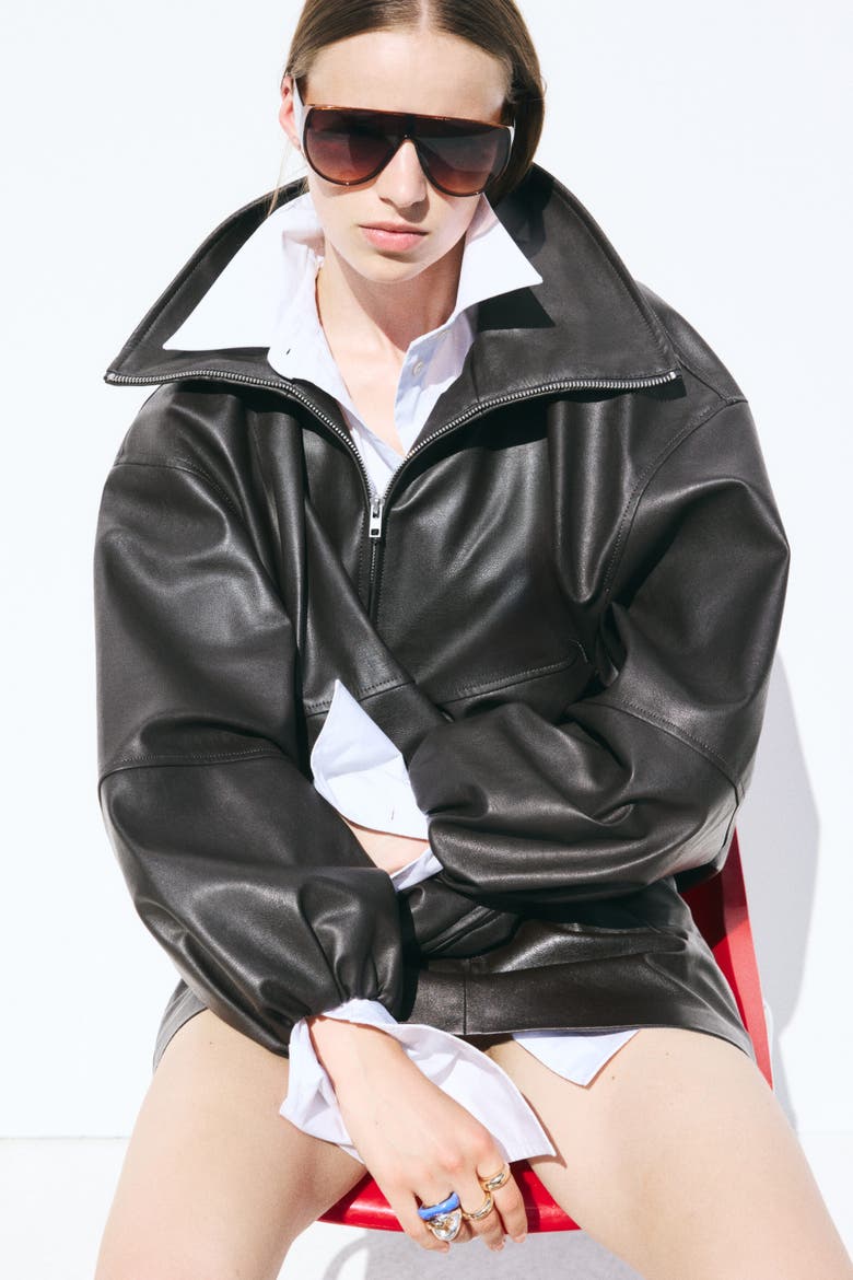 Oversized Jacket, Alternate, color, Dark brown