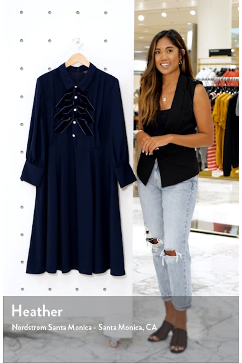 x Atlantic-Pacific Bow Detail Fit & Flare Dress (Nordstrom Exclusive) video