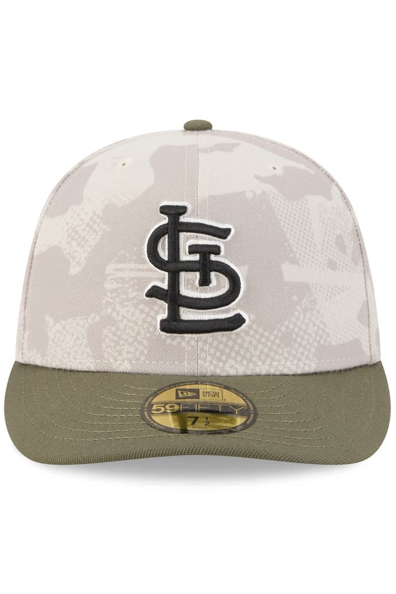 Men's New Era Light Beige/Olive St. Louis Cardinals 2025 Armed Forces Day 59FIFTY Fitted Hat, Alternate, color, Light Beige