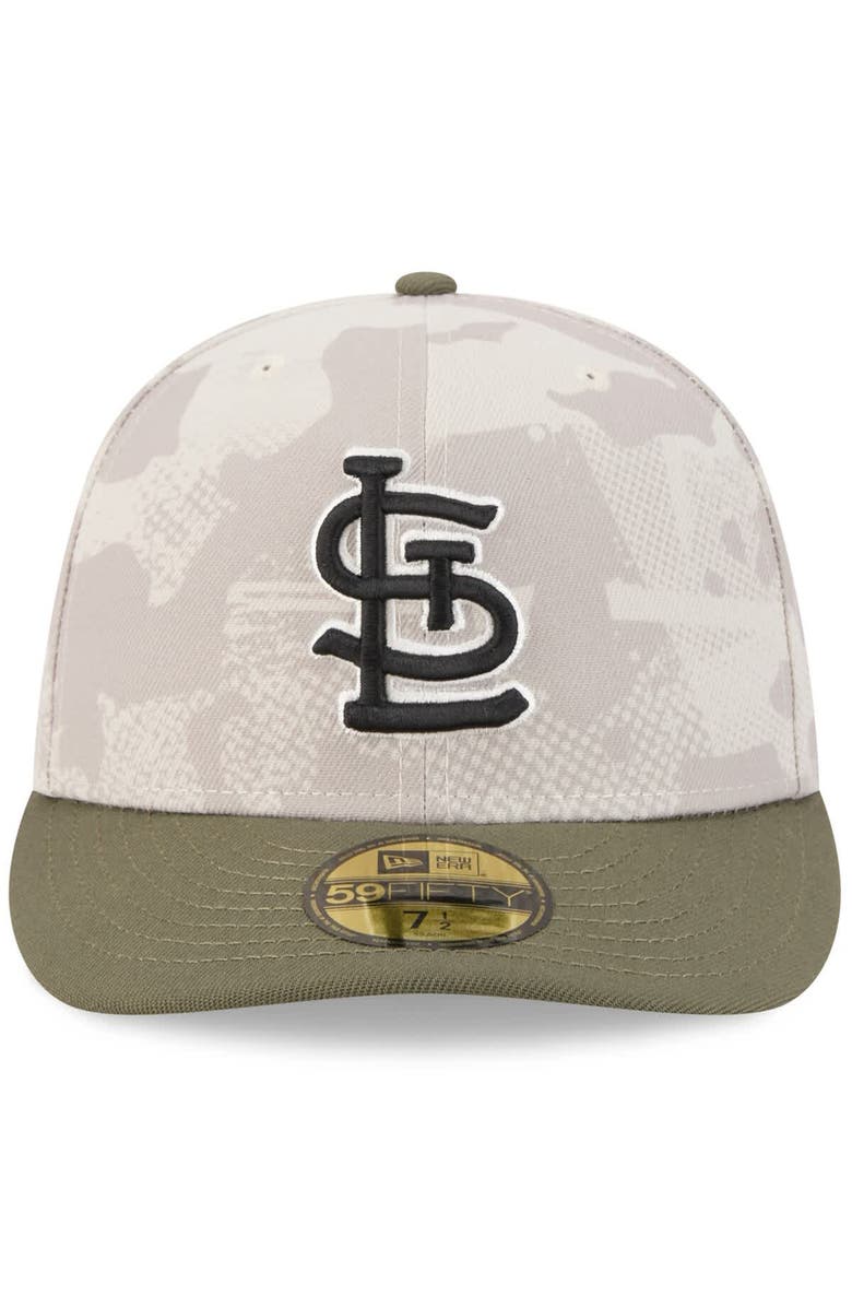 New Era Men's New Era Light Beige/Olive St. Louis Cardinals 2025 Armed Forces Day 59FIFTY Fitted Hat, Alternate, color, Light Beige