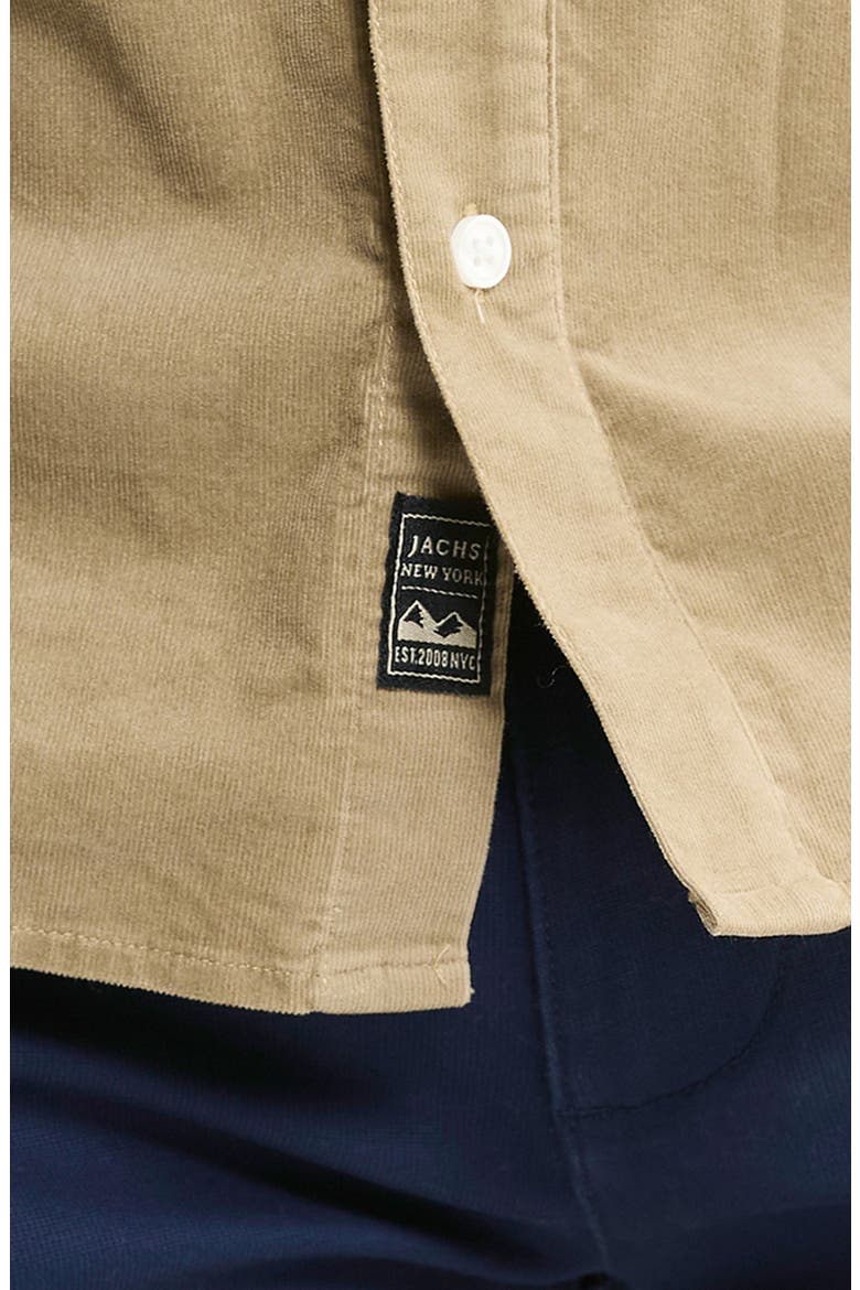 Corduroy Stretch Shirt Jacket, Alternate, color, KHAKI