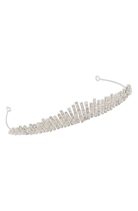 Indira Crystal & Faux Pearl Crown (Nordstrom Exclusive)