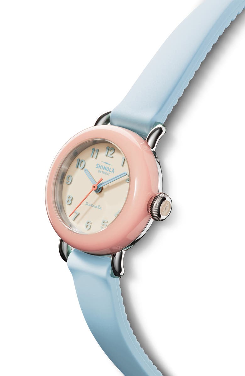 Shinola Pee Wee Silicone Strap Watch, 25mm, Alternate, color,