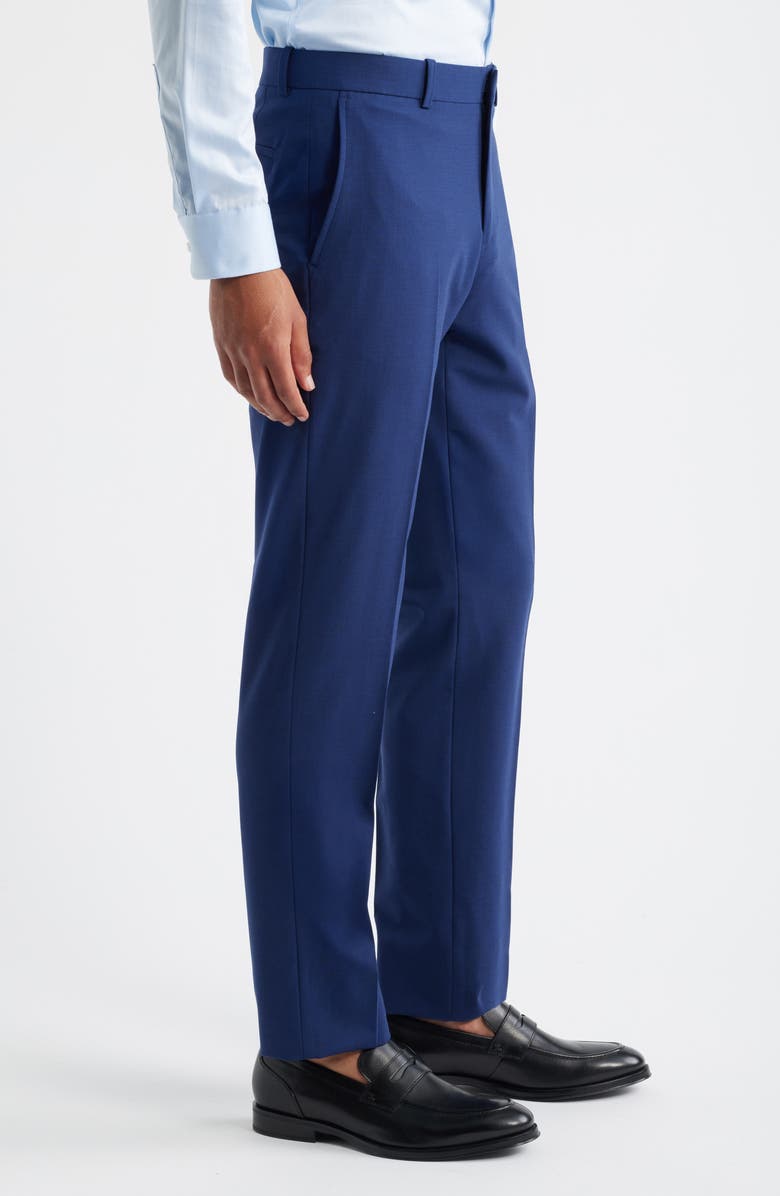 Nordstrom Henrik Trim Fit Solid Stretch Wool Suit Pants, Alternate, color, Navy Peacoat