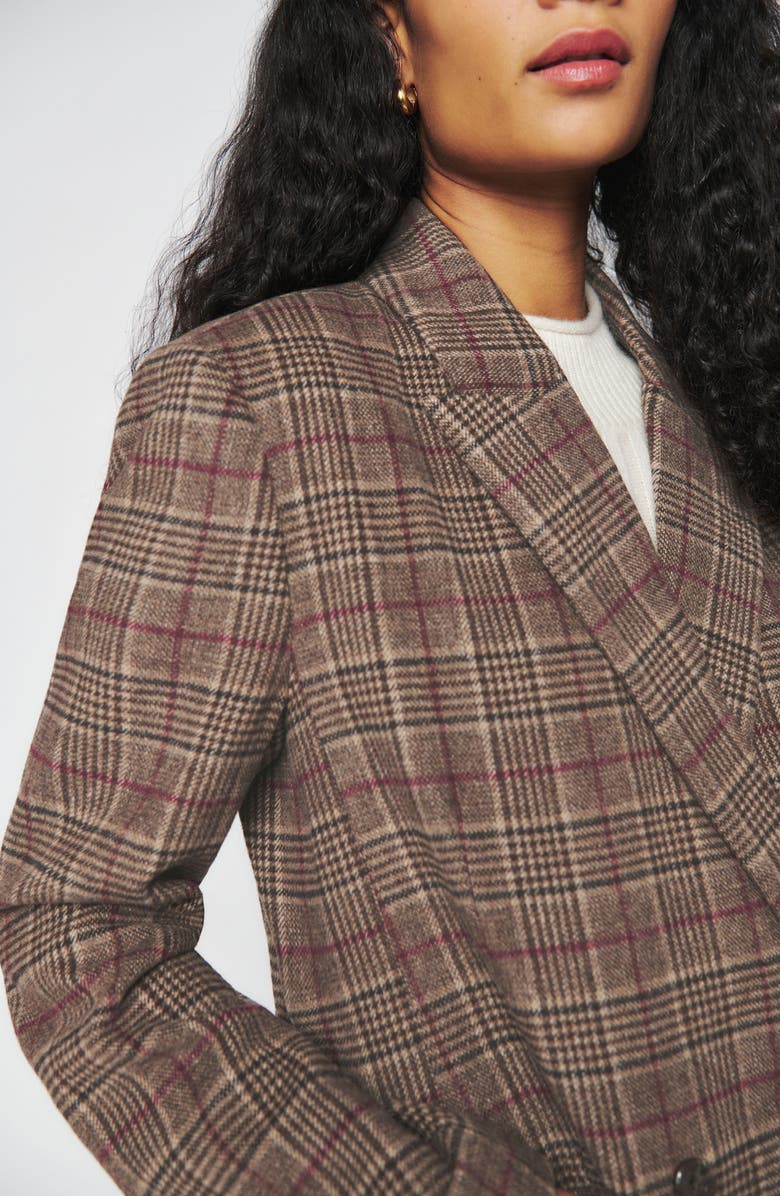 Reformation Winston Plaid Double Breasted Blazer, Alternate, color, 