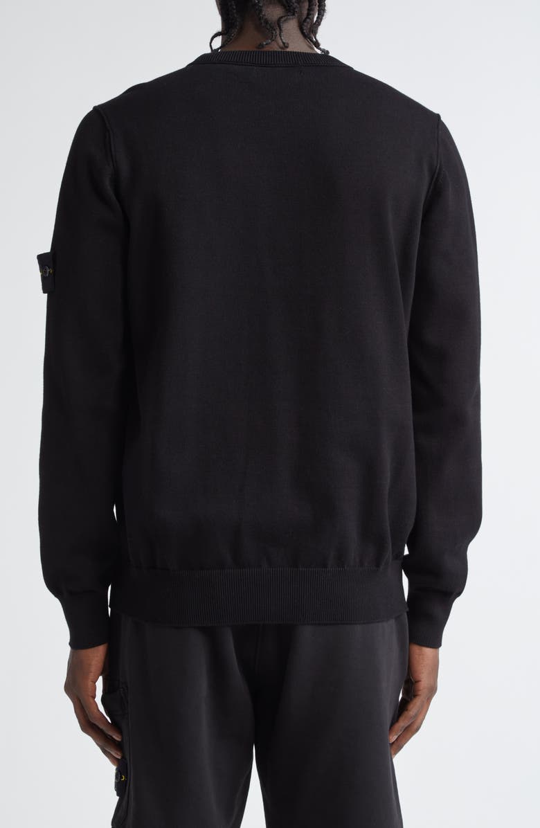 Stone Island Cotton Crewneck Sweater, Alternate, color, V0029 Black
