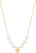 EFFY Freshwater Pearl Heart Pendant Necklace