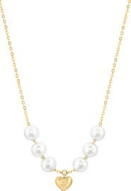 EFFY Freshwater Pearl Heart Pendant Necklace