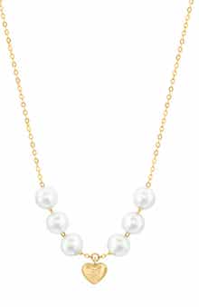 EFFY Freshwater Pearl Heart Pendant Necklace