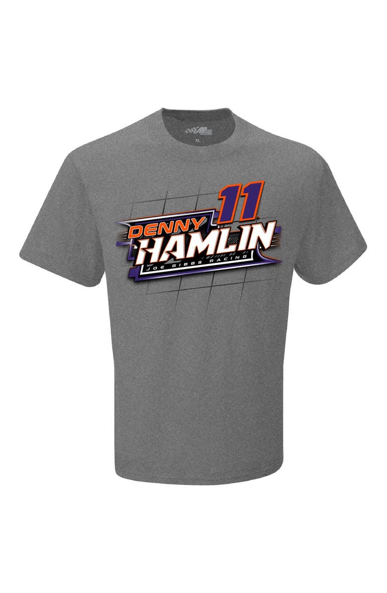 JOE GIBBS RACING TEAM COLLECTION Men's Joe Gibbs Racing Team Collection  Gray Denny Hamlin  2024 Schedule T-Shirt, Alternate, color, 